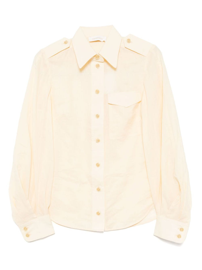 Zimmermann Shirts Yellow Ramie