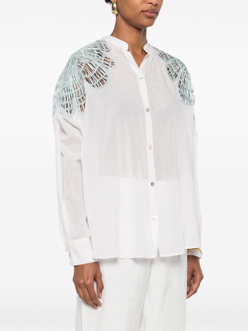 Forte Shirts Clear Blue Viscose