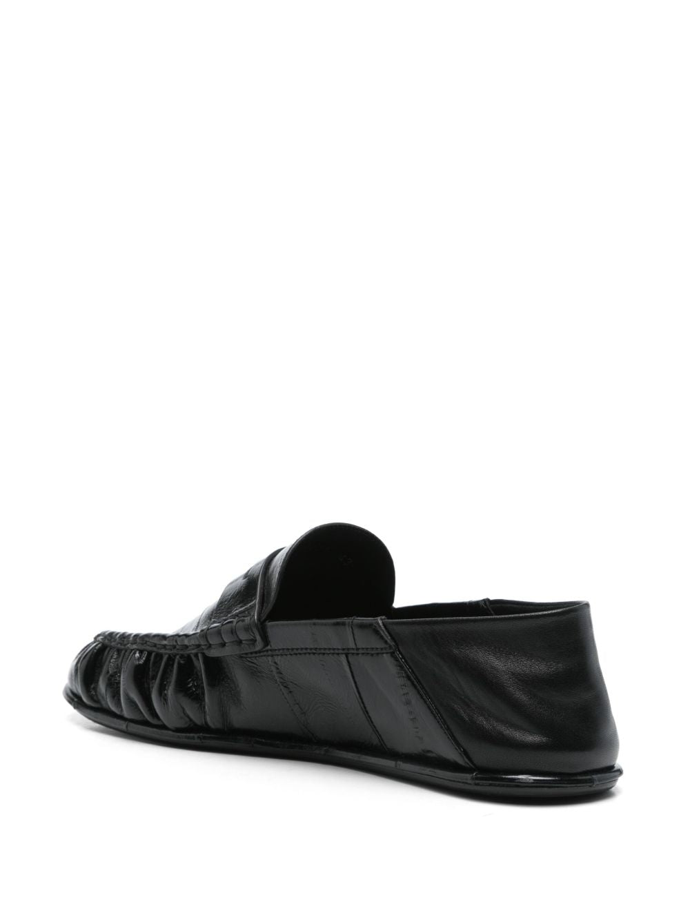 Saint Laurent Flat Shoes Black Calf Leather