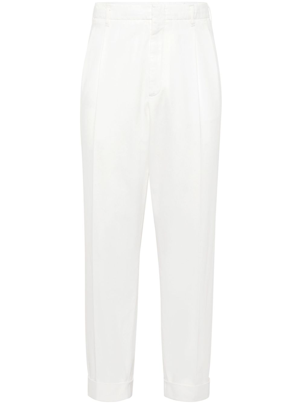 Brunello Cucinelli Trousers Bianco Cotton