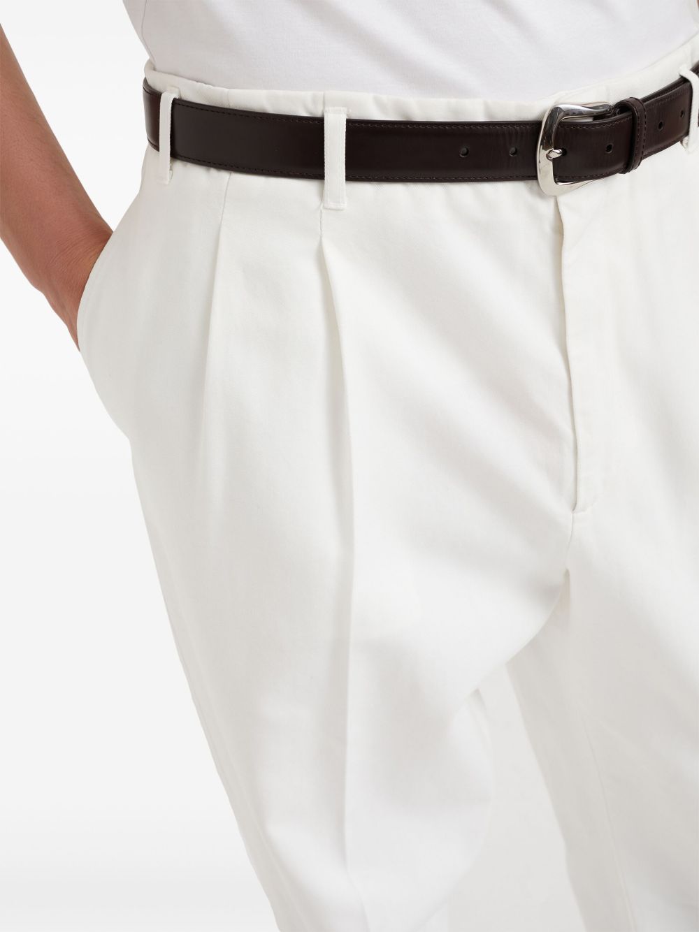 Brunello Cucinelli Trousers Bianco Cotton