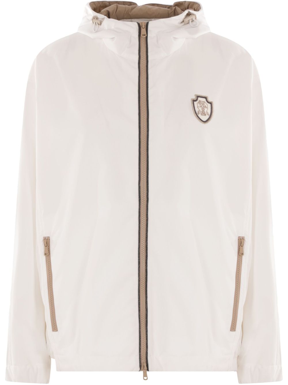 Brunello Cucinelli Coats Bianco Nylon