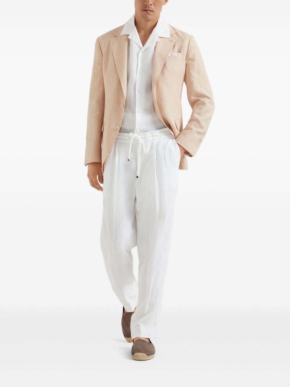 Brunello Cucinelli Shirts Bianco Eco Linen
