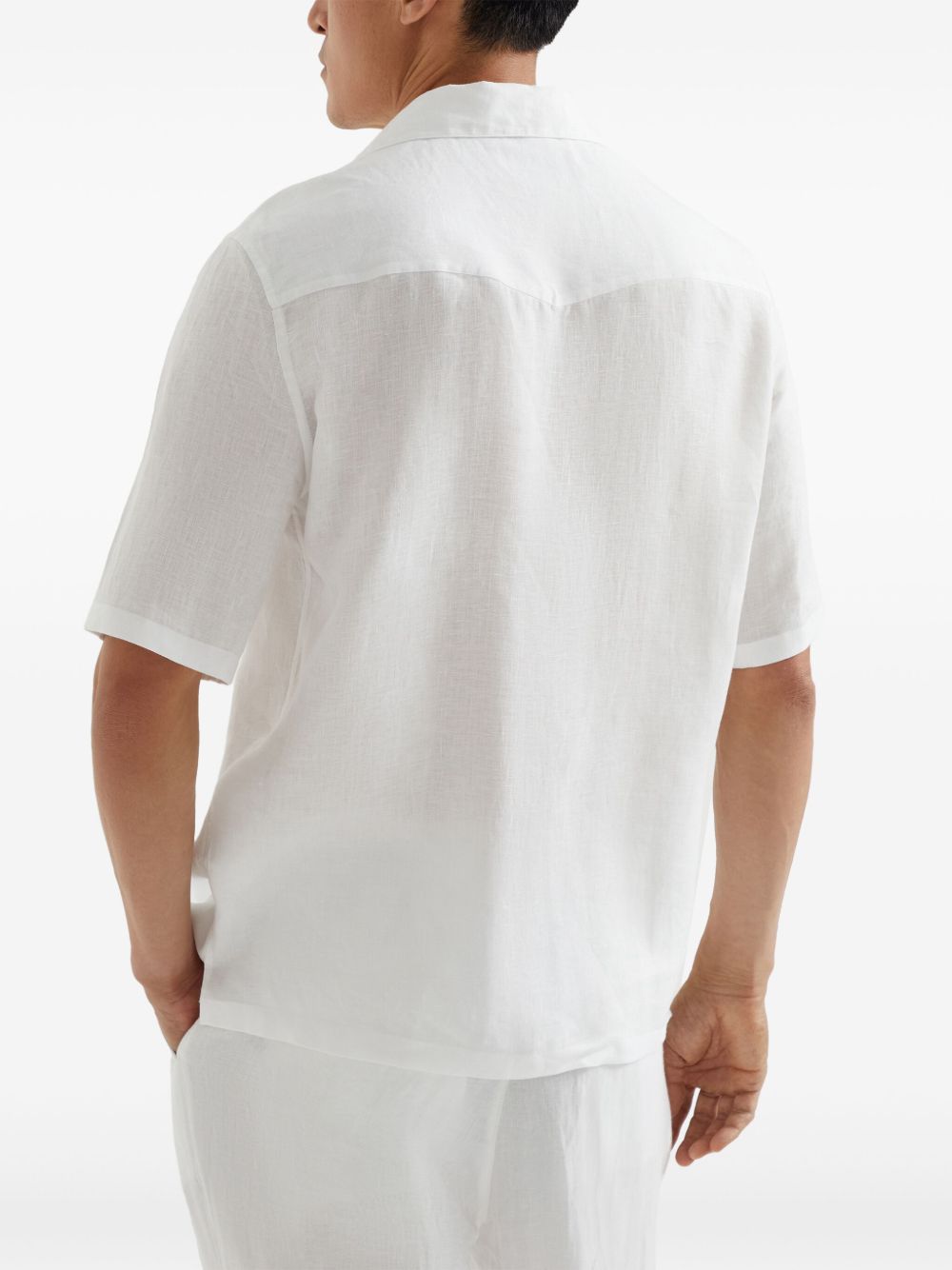 Brunello Cucinelli Shirts Bianco Eco Linen