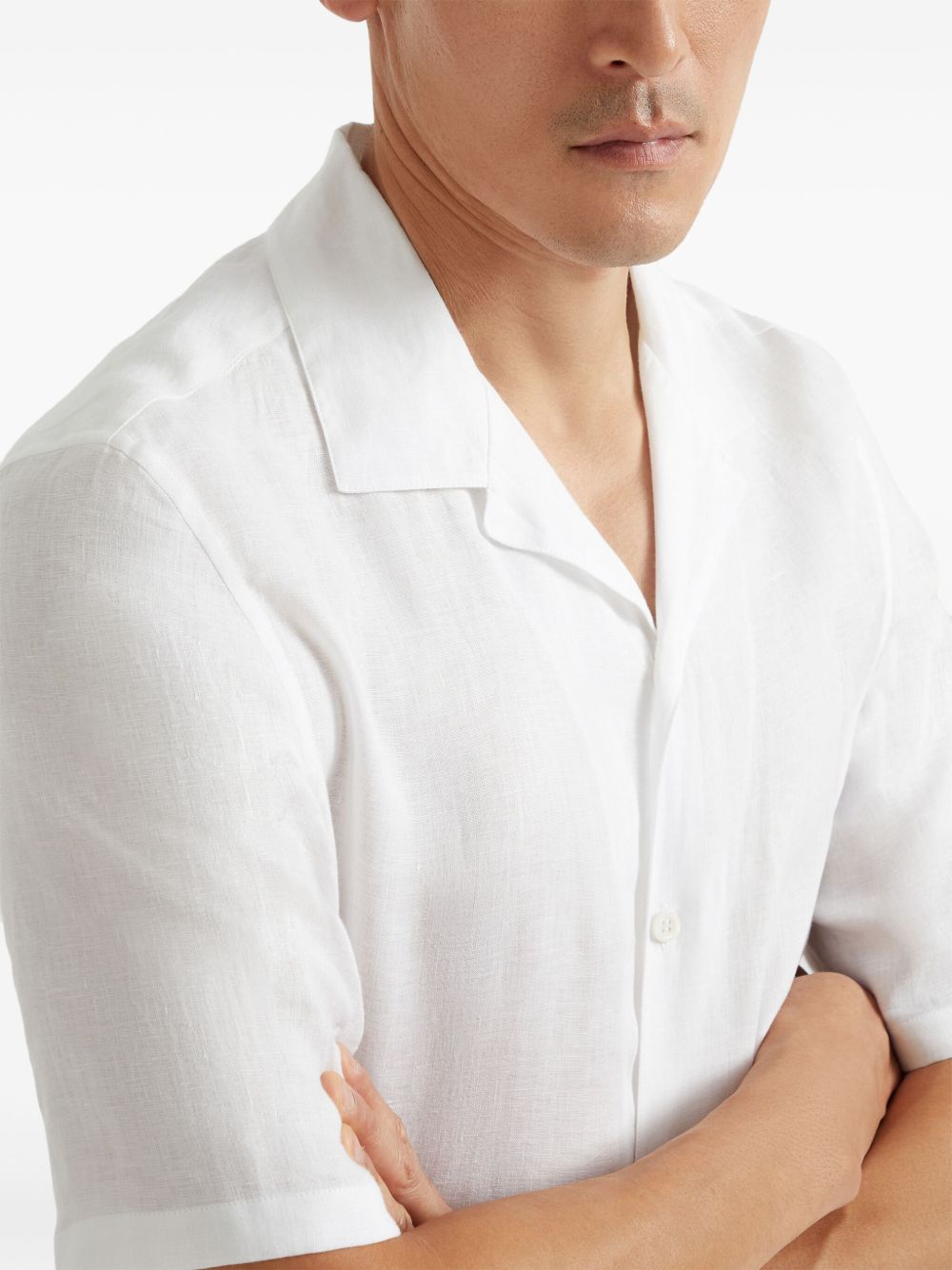 Brunello Cucinelli Shirts Bianco Eco Linen