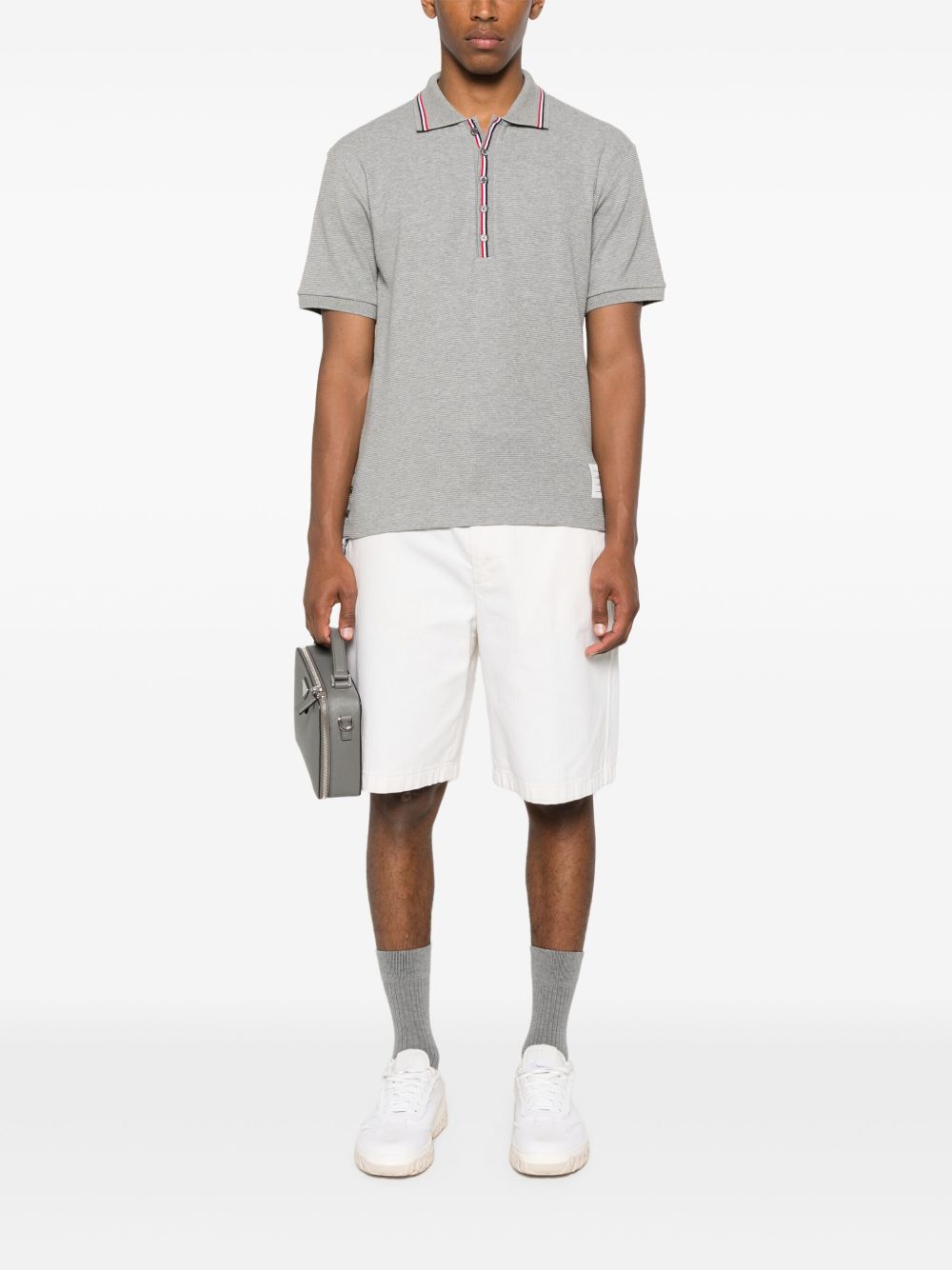 Thom Browne T-shirts and Polos Light Grey Self: Cotton