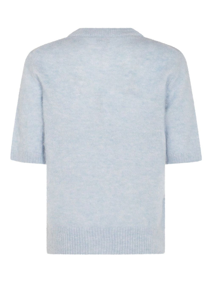 Ganni Sweaters Clear Blue Cotton