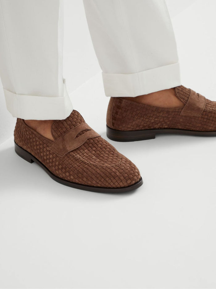 Brunello Cucinelli Flat Shoes Marrone Suede