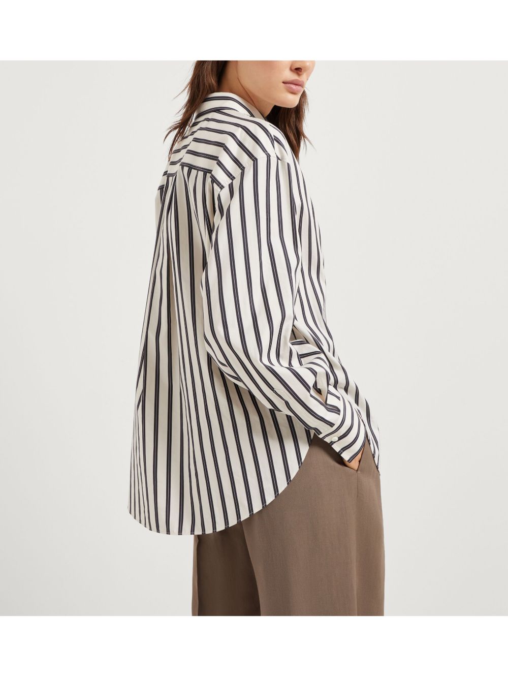 Brunello Cucinelli Shirts Bianco Cotton