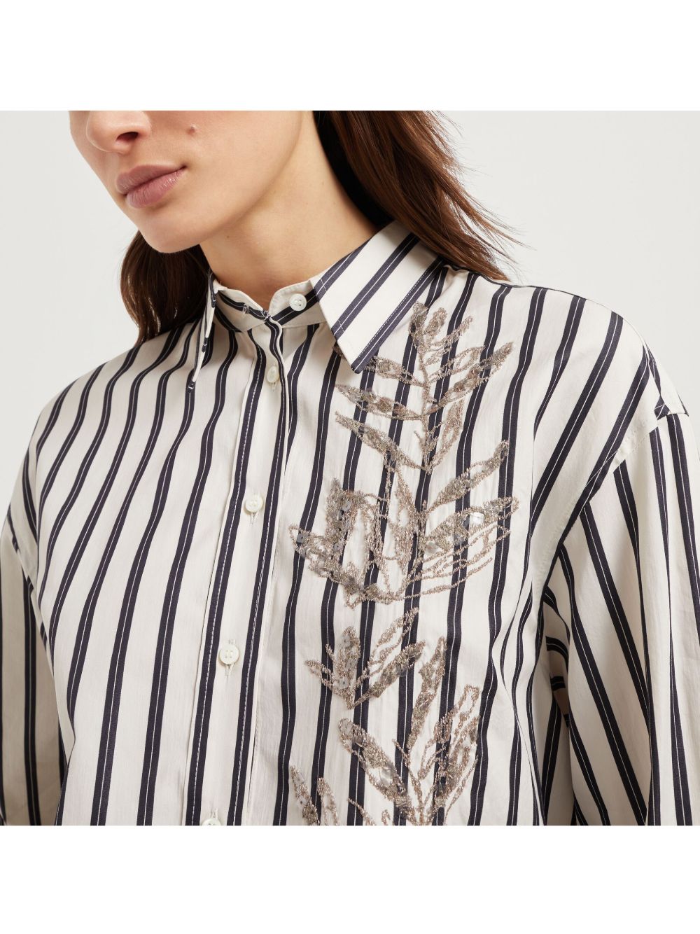 Brunello Cucinelli Shirts Bianco Cotton