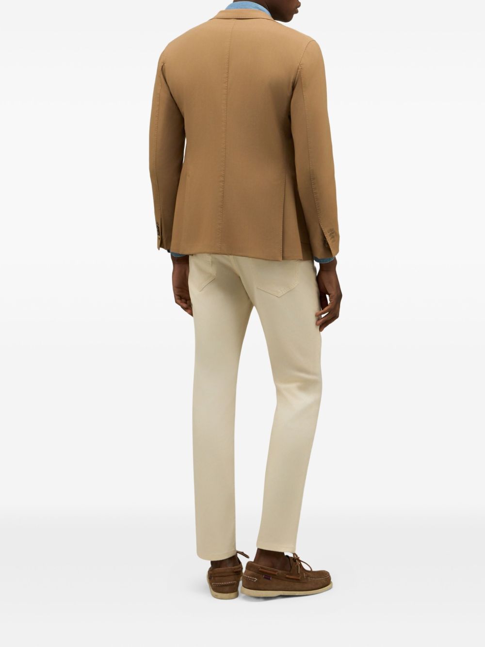 Boglioli Jackets Brown Cotton Elastane