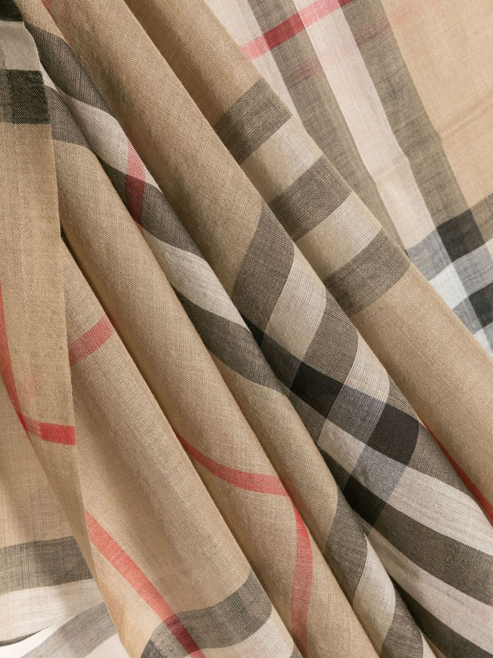 Burberry Scarfs Beige Wool Silk