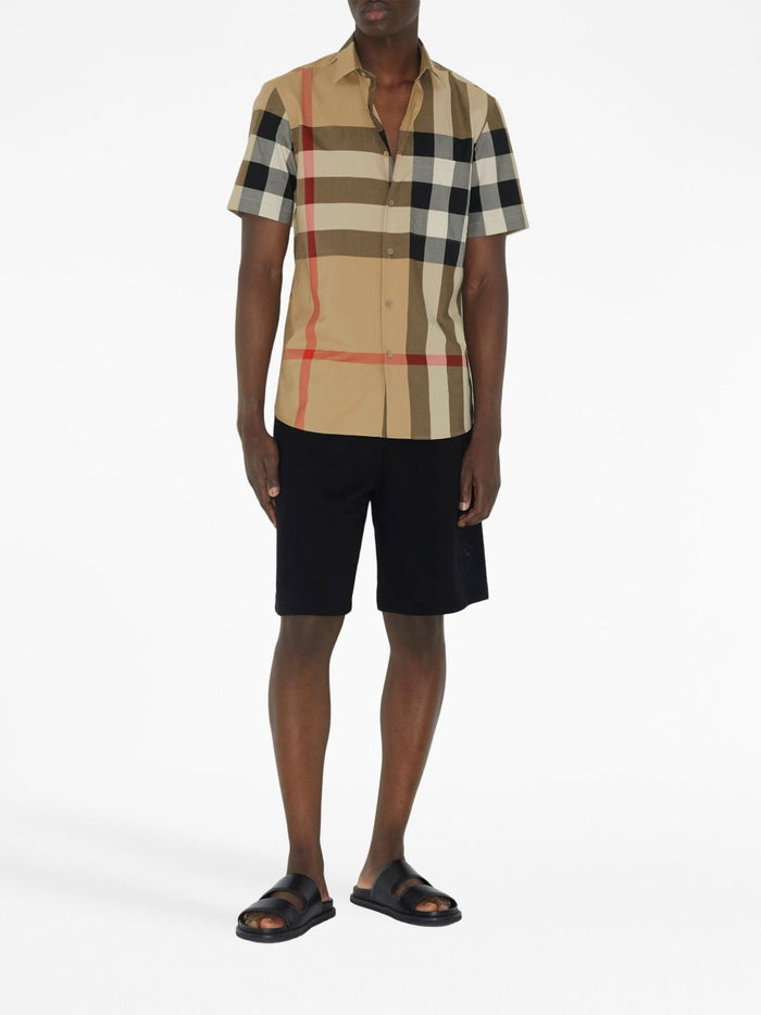 Burberry Shirts Beige Cotton