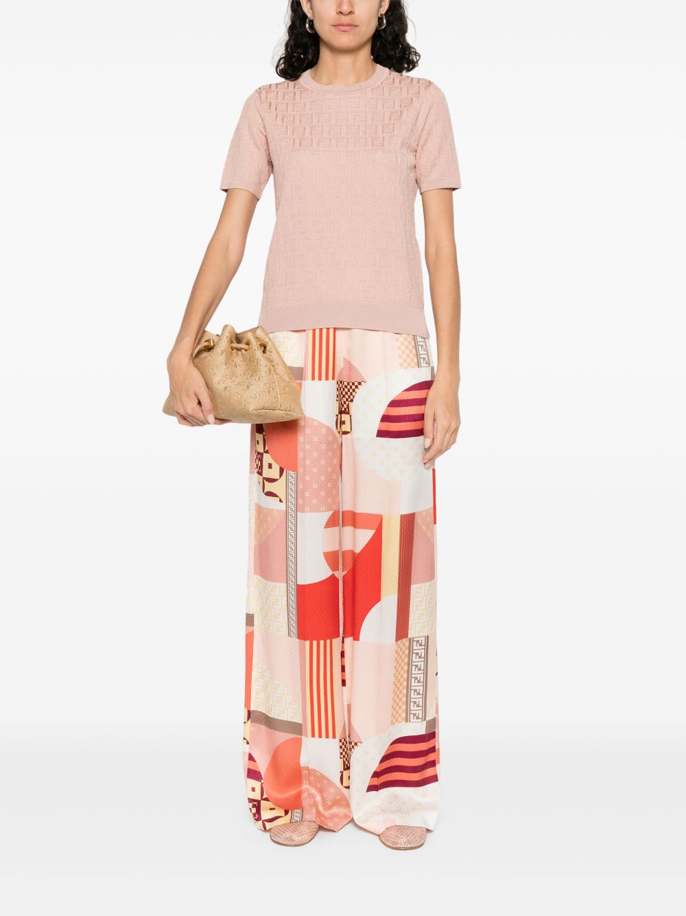 Fendi T-Shirts And Polos Pink Cotton Viscose