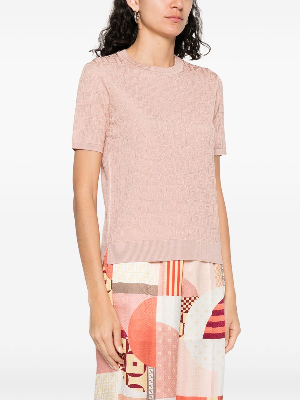 Fendi T-Shirts And Polos Pink Cotton Viscose