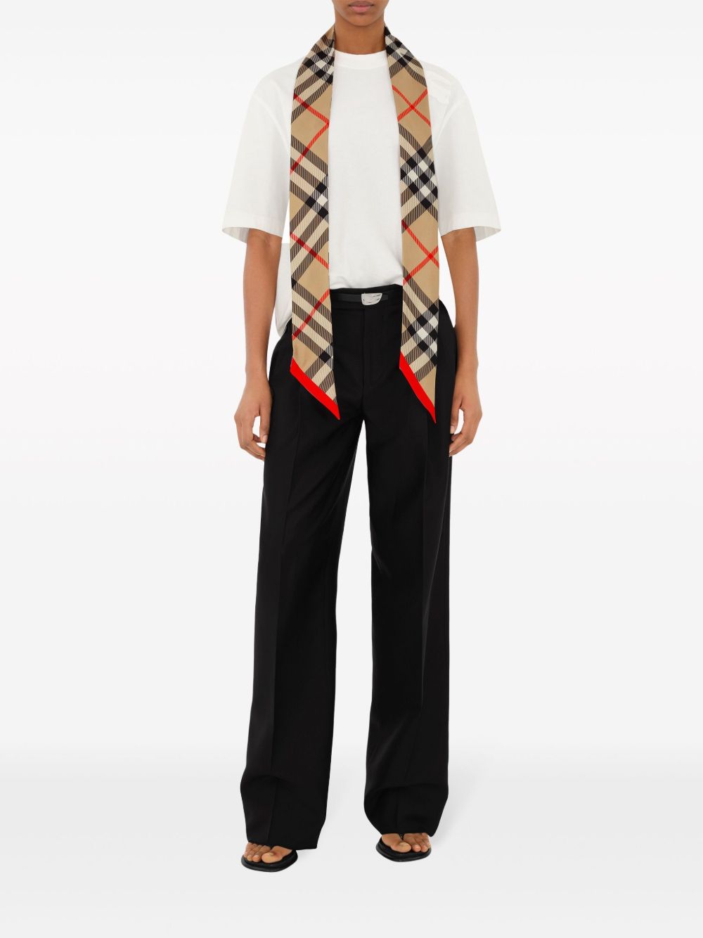 Burberry Scarfs Beige Silk