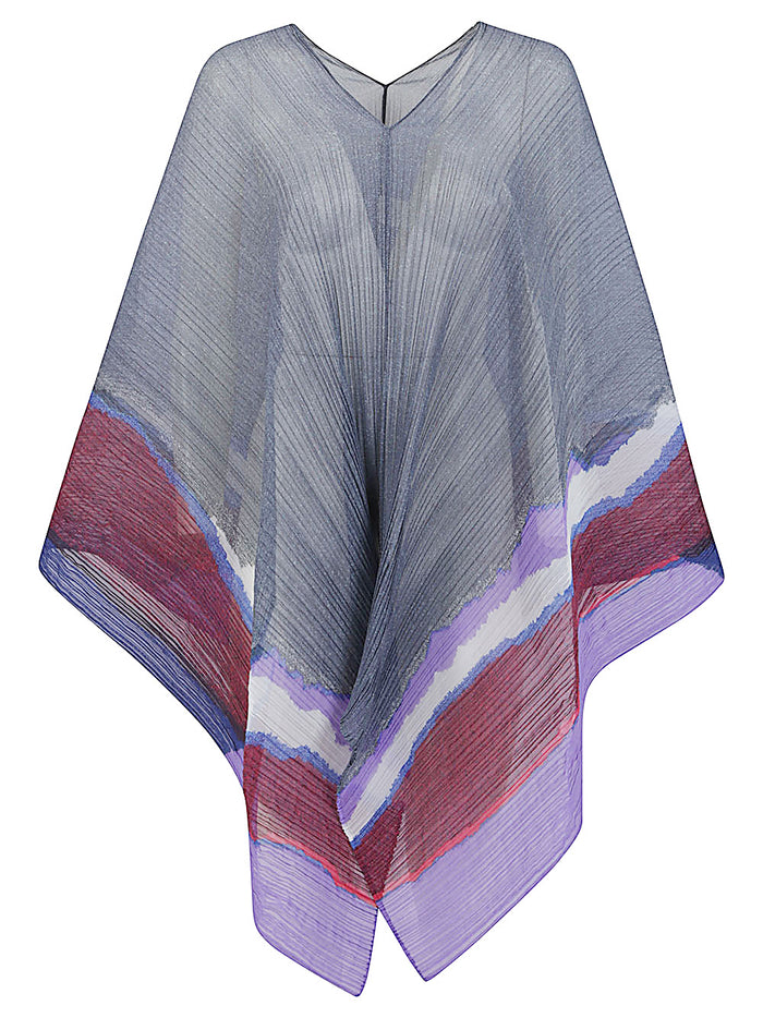 Pleats Please Scarfs Blue Polyester
