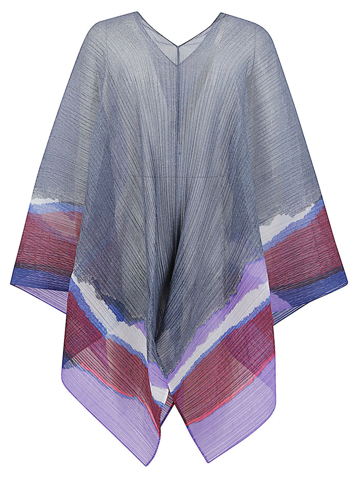 Pleats Please Scarfs Blue Polyester