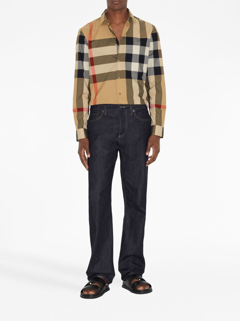 Burberry Shirts Beige Cotton