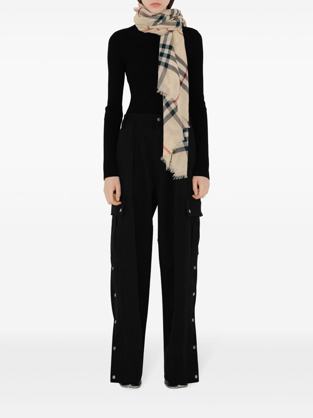 Burberry Scarfs Cream Wool