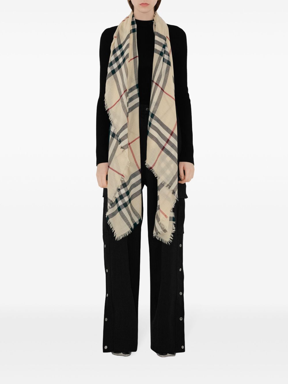 Burberry Scarfs Cream Wool