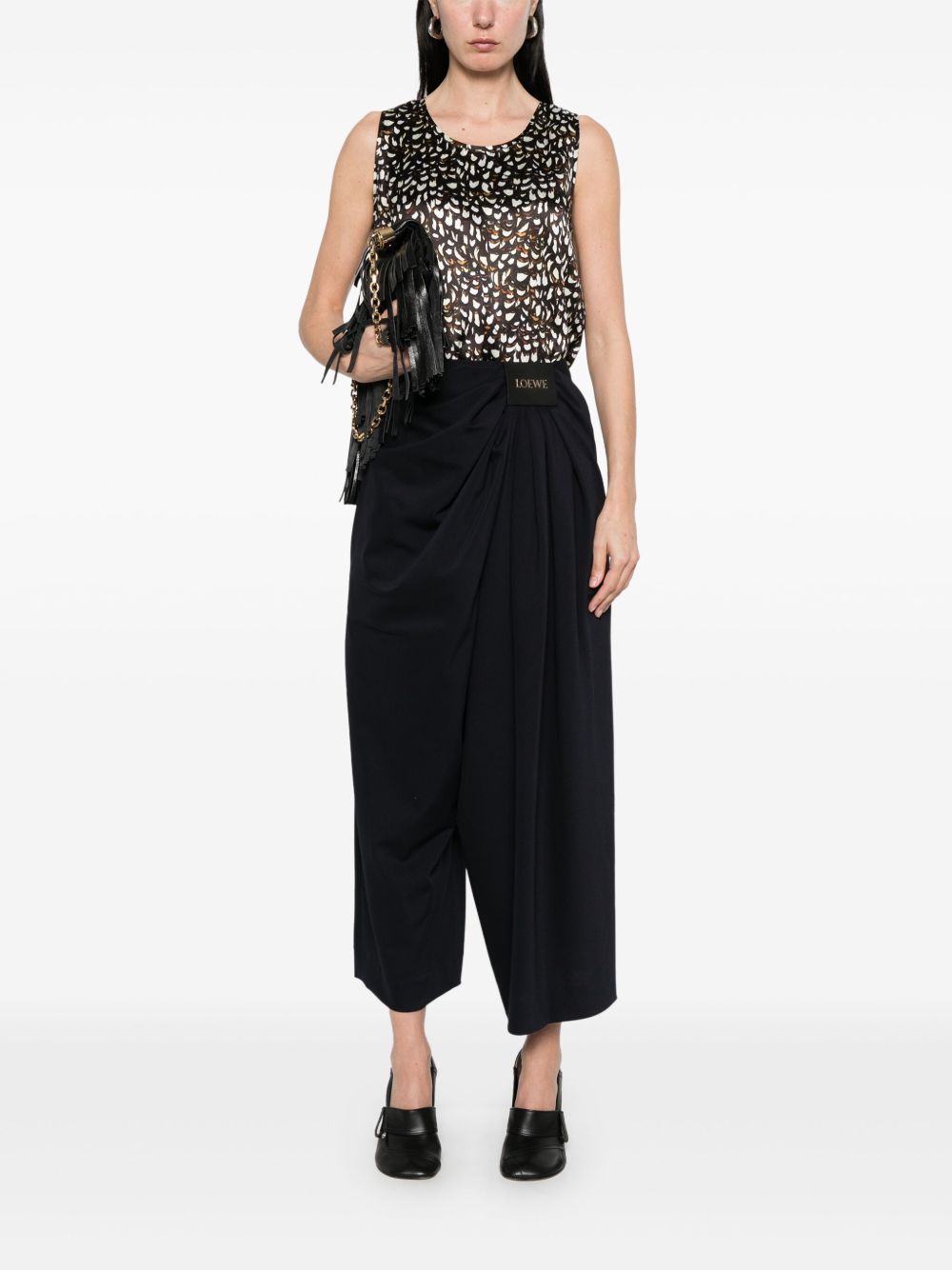 Loewe Trousers Blue Wool