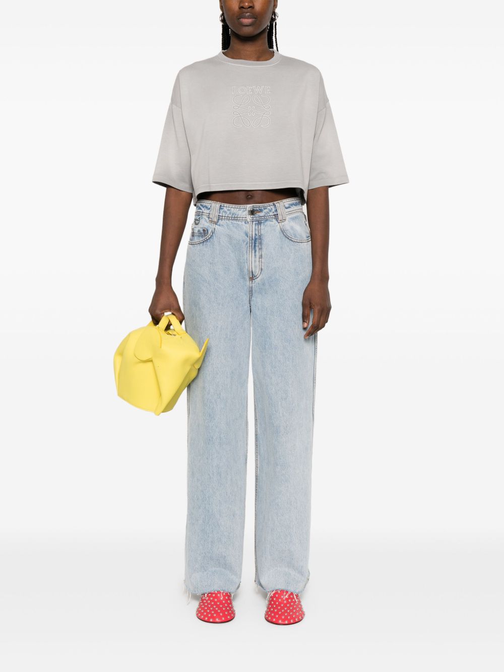 Loewe T-Shirts And Polos Grey Cotton