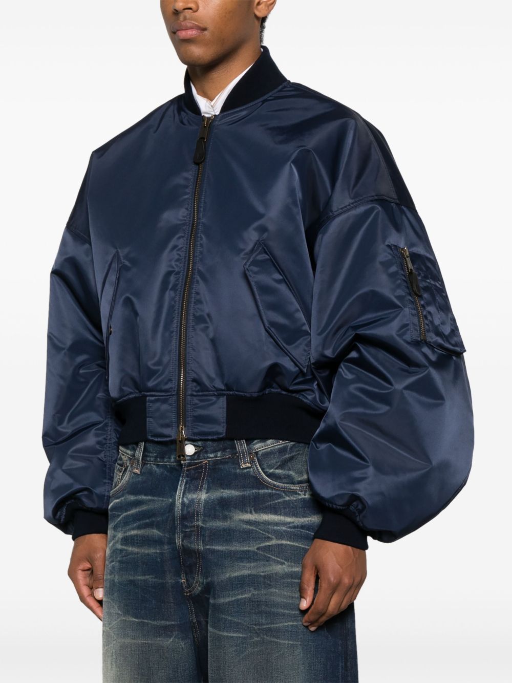 Balenciaga Coats Blue Polyamide