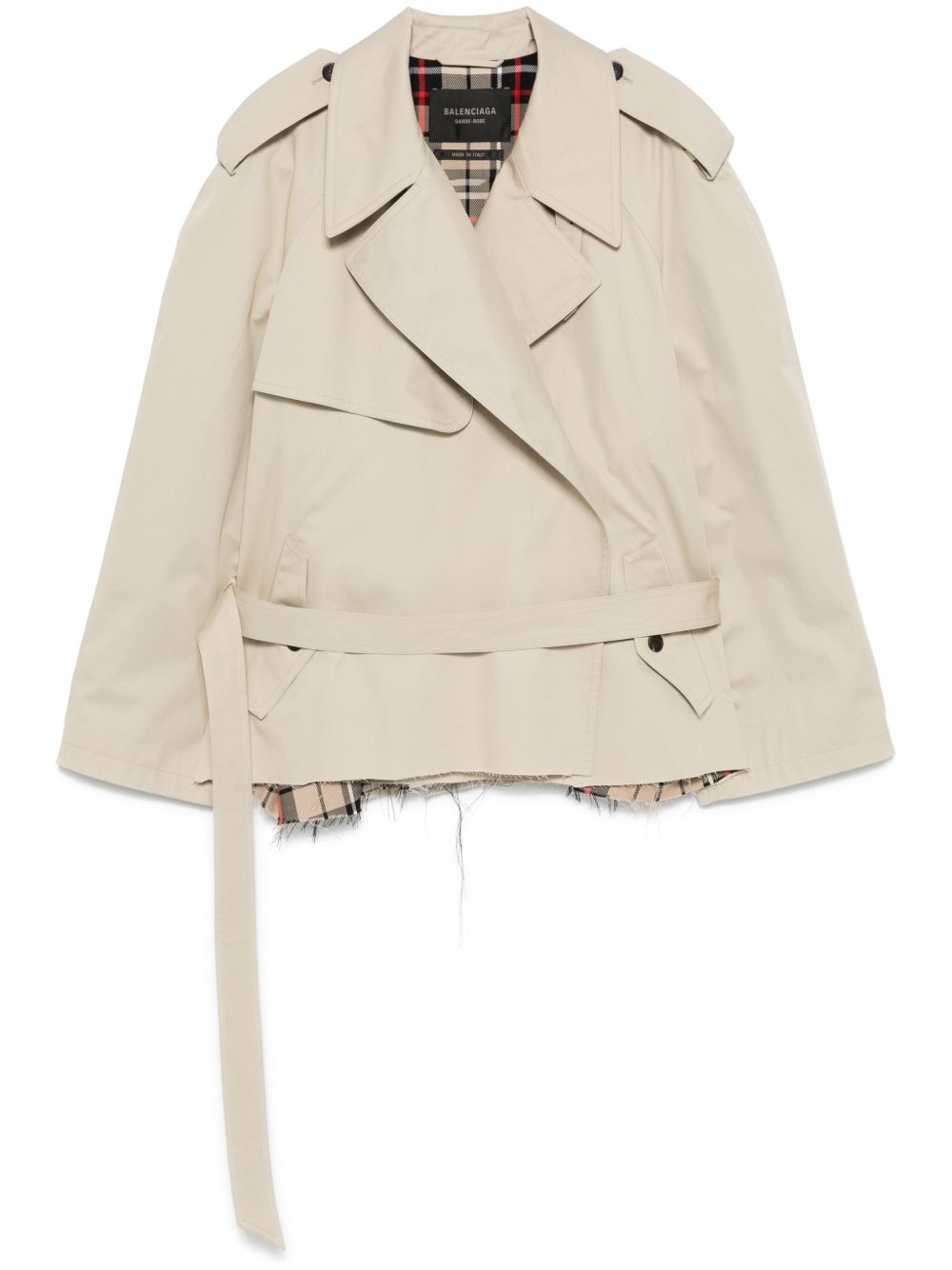 Balenciaga Coats Beige Cotton