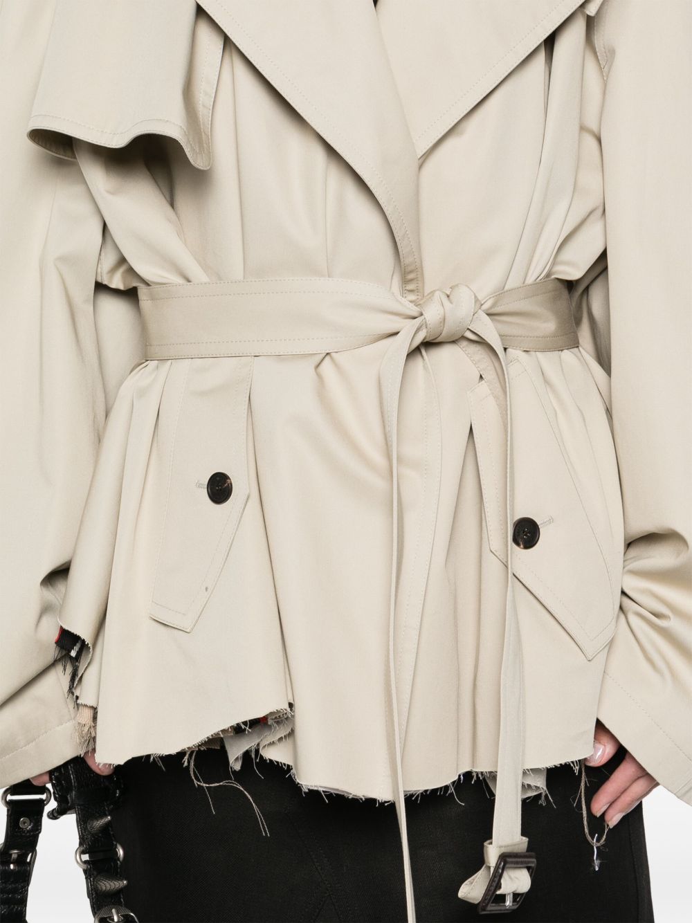 Balenciaga Coats Beige Cotton