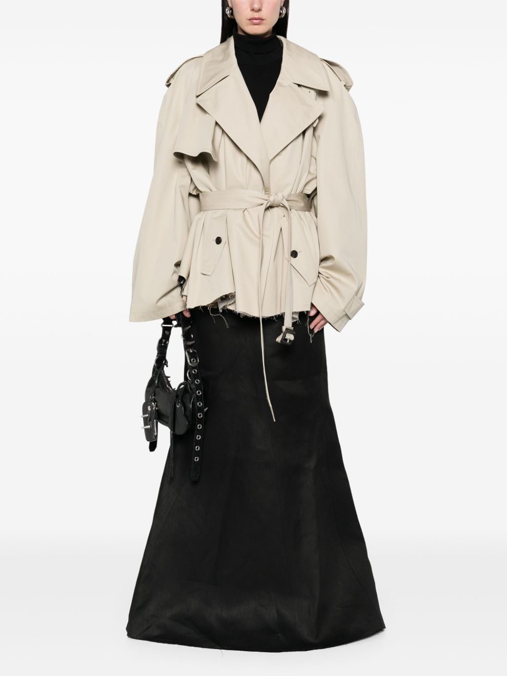 Balenciaga Coats Beige Cotton