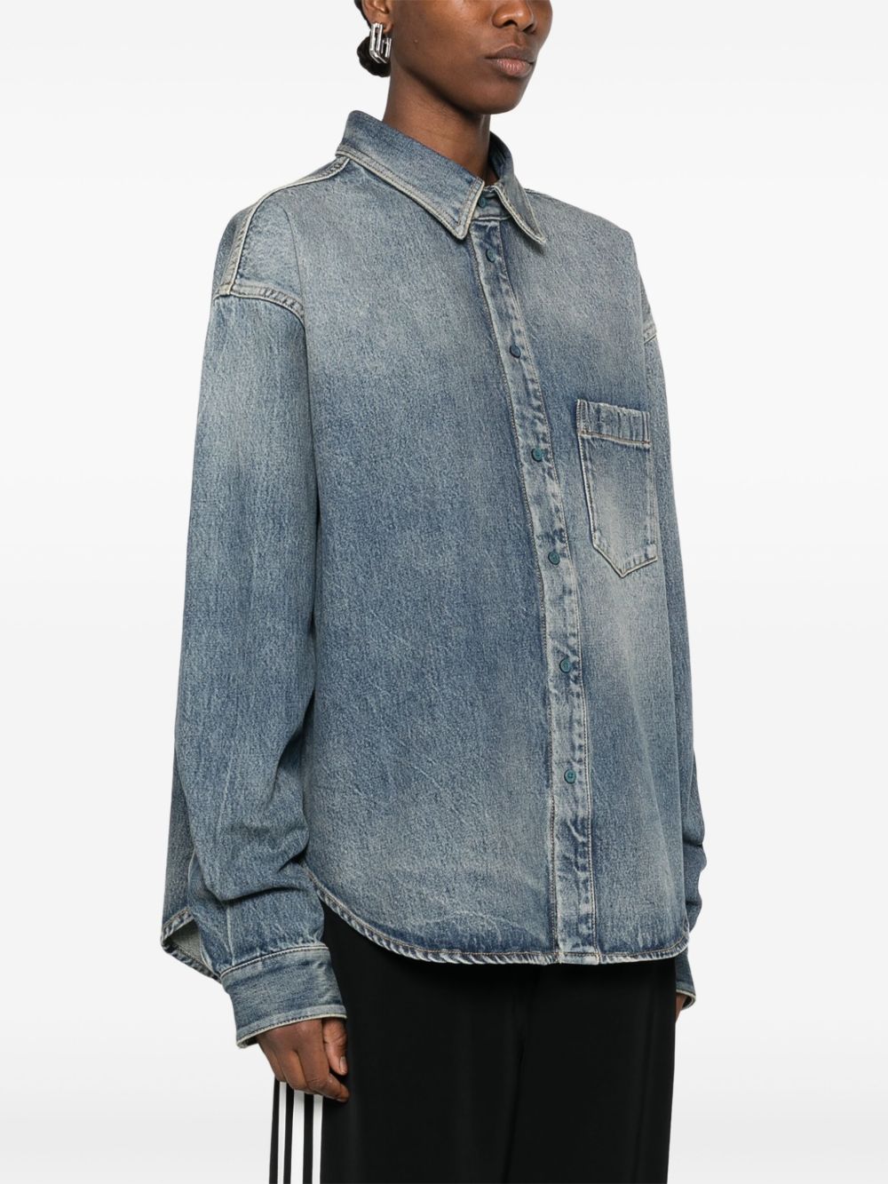 Balenciaga Shirts Blue Cotton