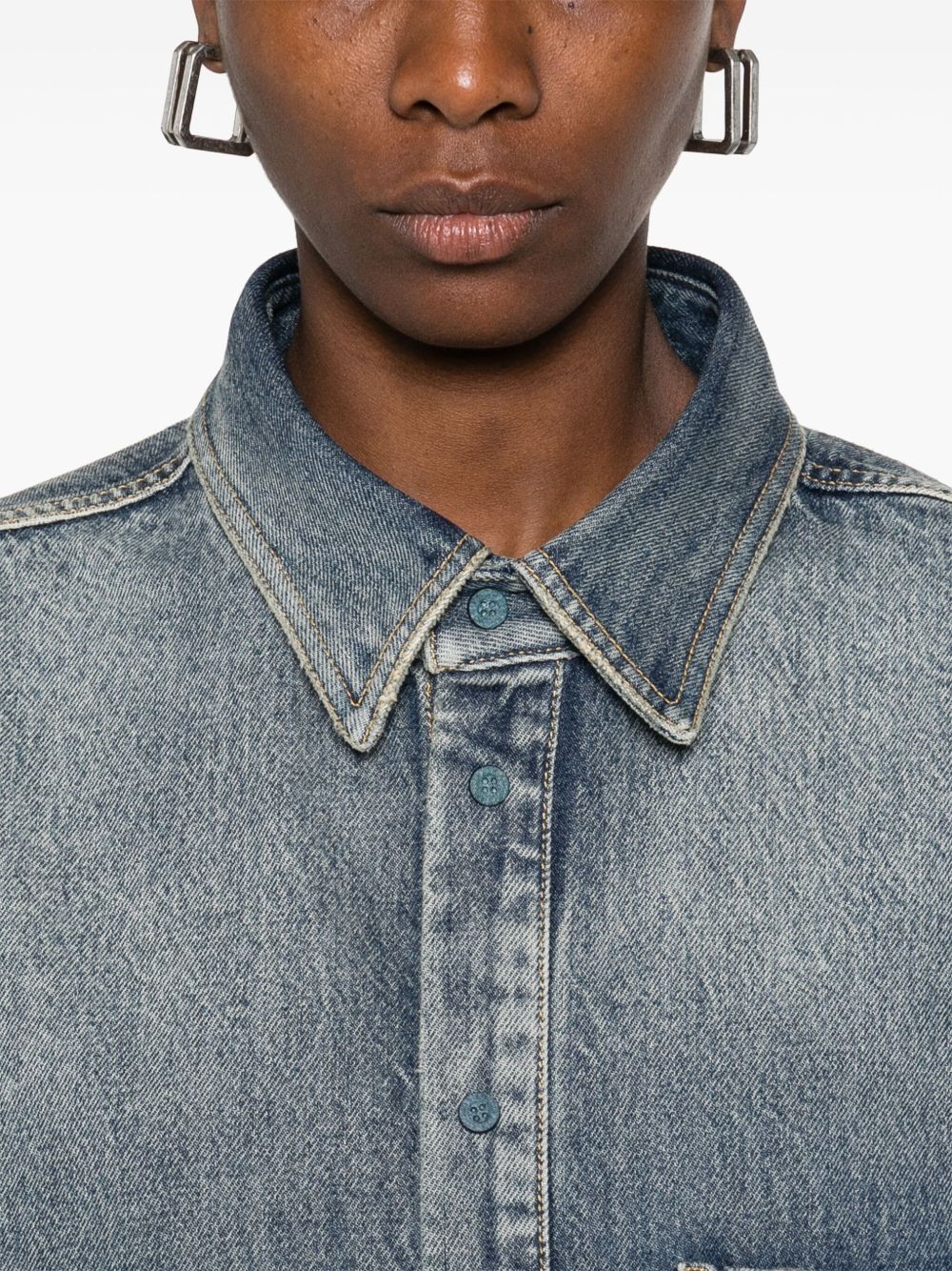 Balenciaga Shirts Blue Cotton