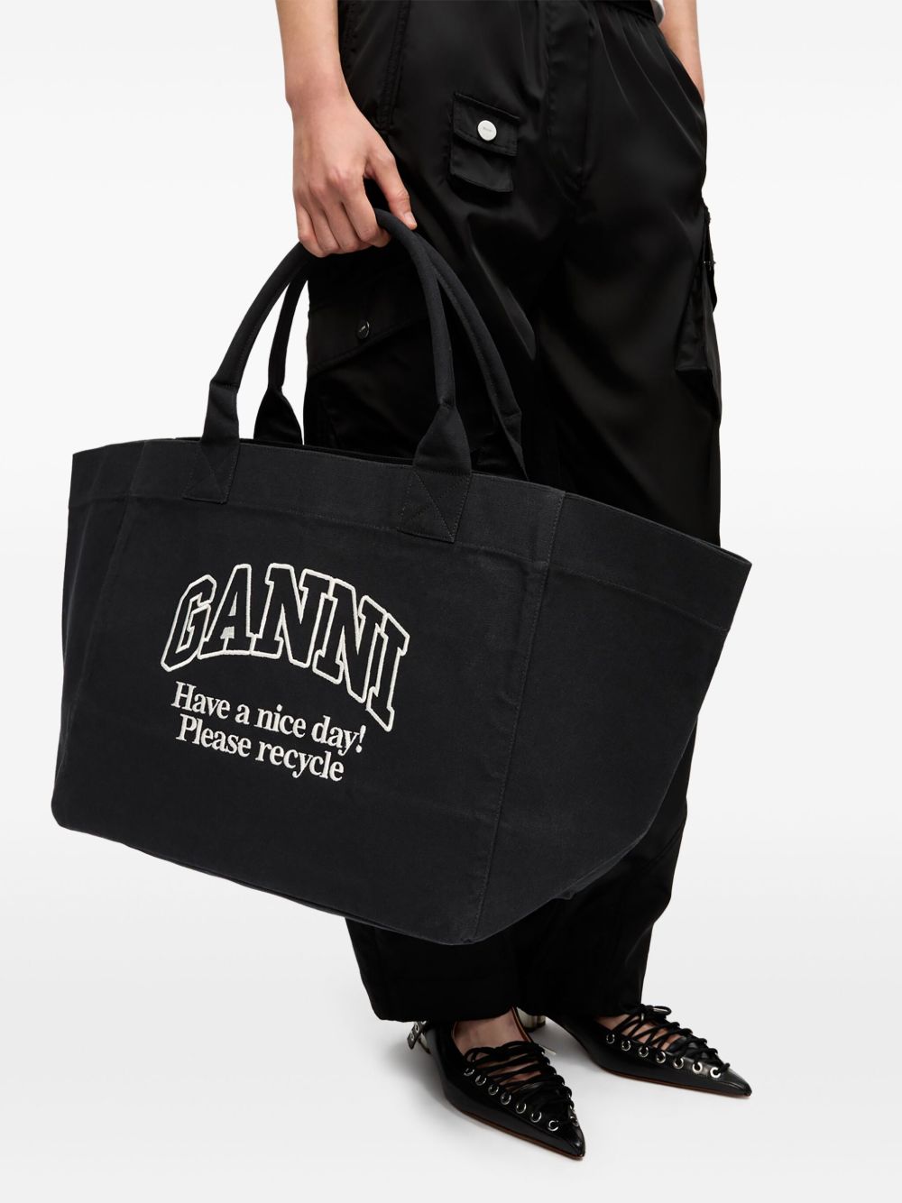 Ganni Bags Black Cotton
