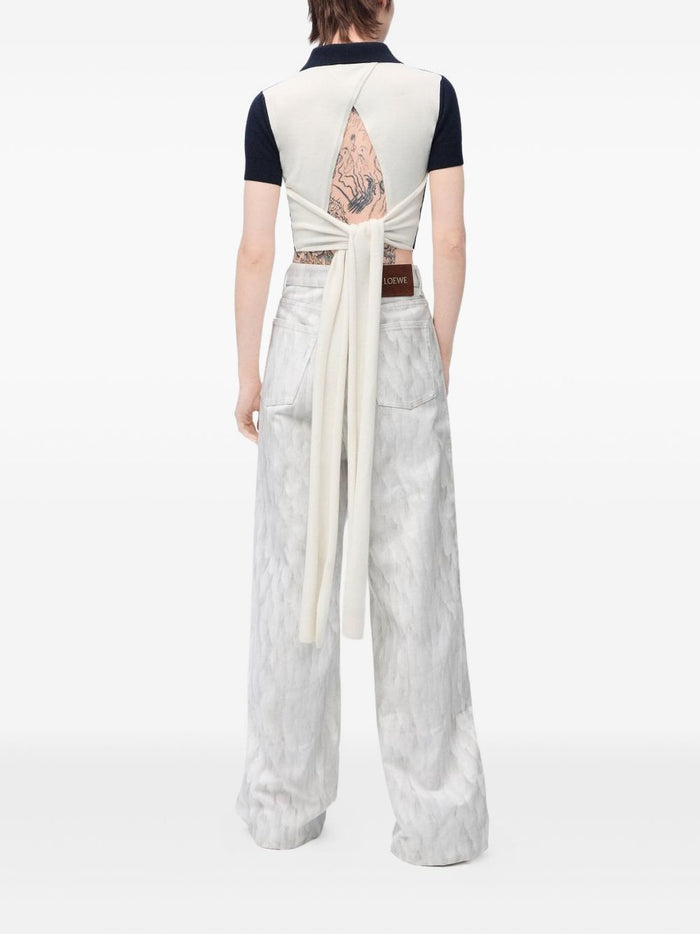 Loewe T-shirts and Polos Blue Wool Cashmere Polyamide