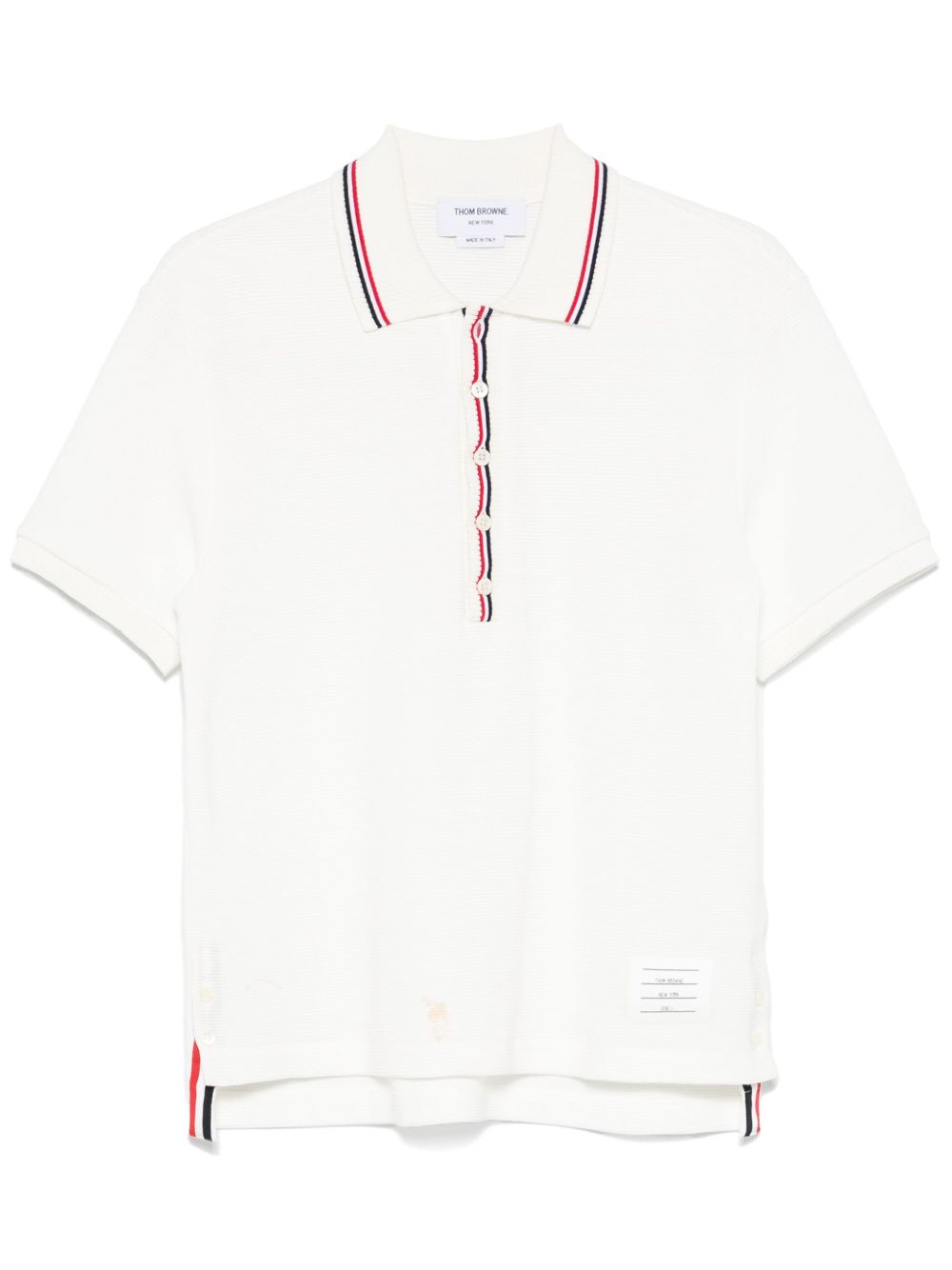 Thom Browne T-Shirts And Polos White Self: Cotton