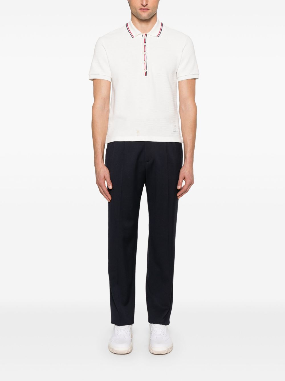 Thom Browne T-Shirts And Polos White Self: Cotton
