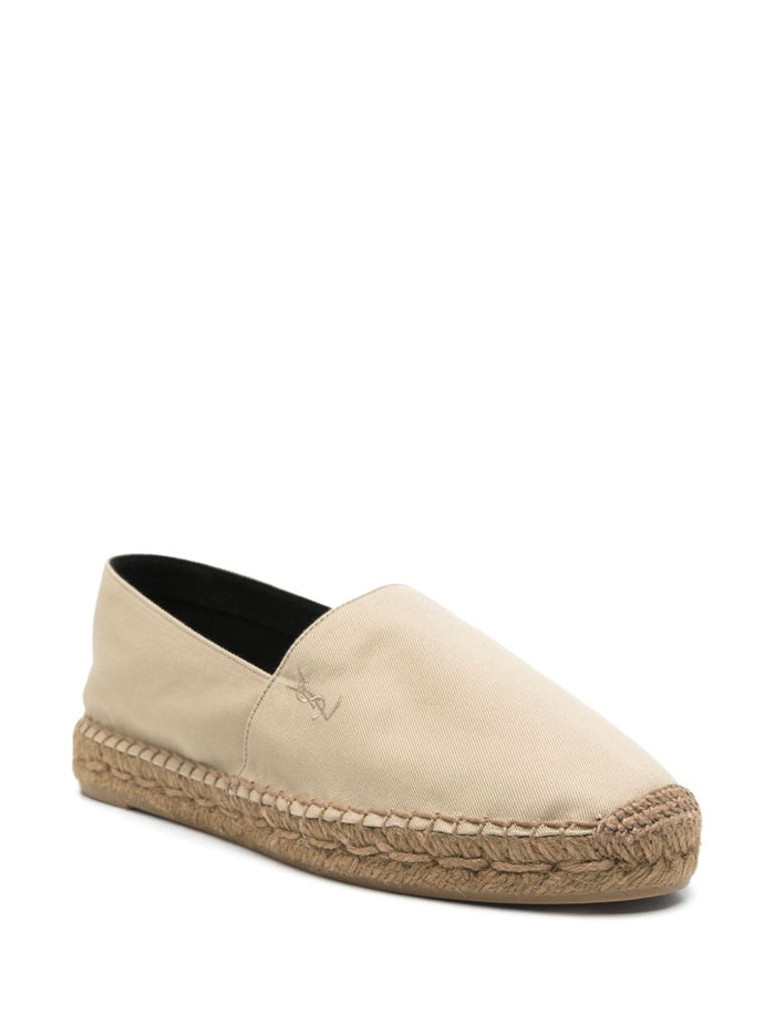 Saint Laurent Flat shoes Beige Cotton