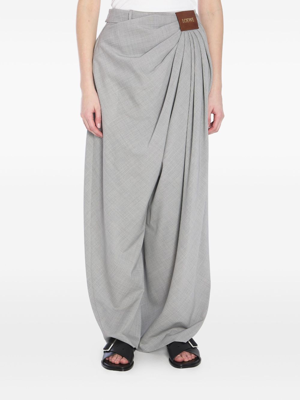 Loewe Trousers Light Grey Wool