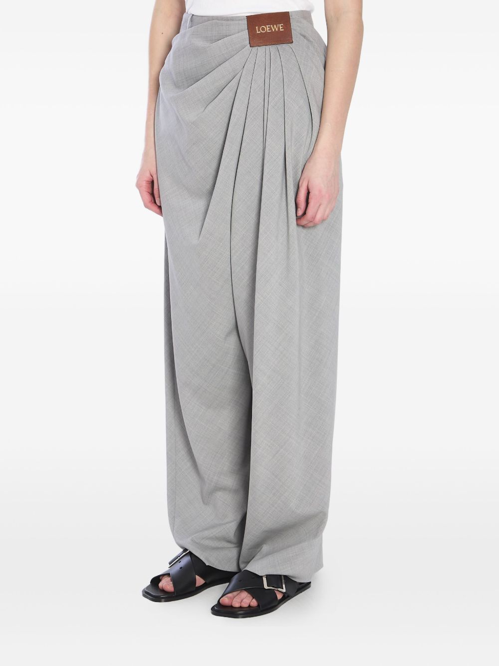 Loewe Trousers Light Grey Wool