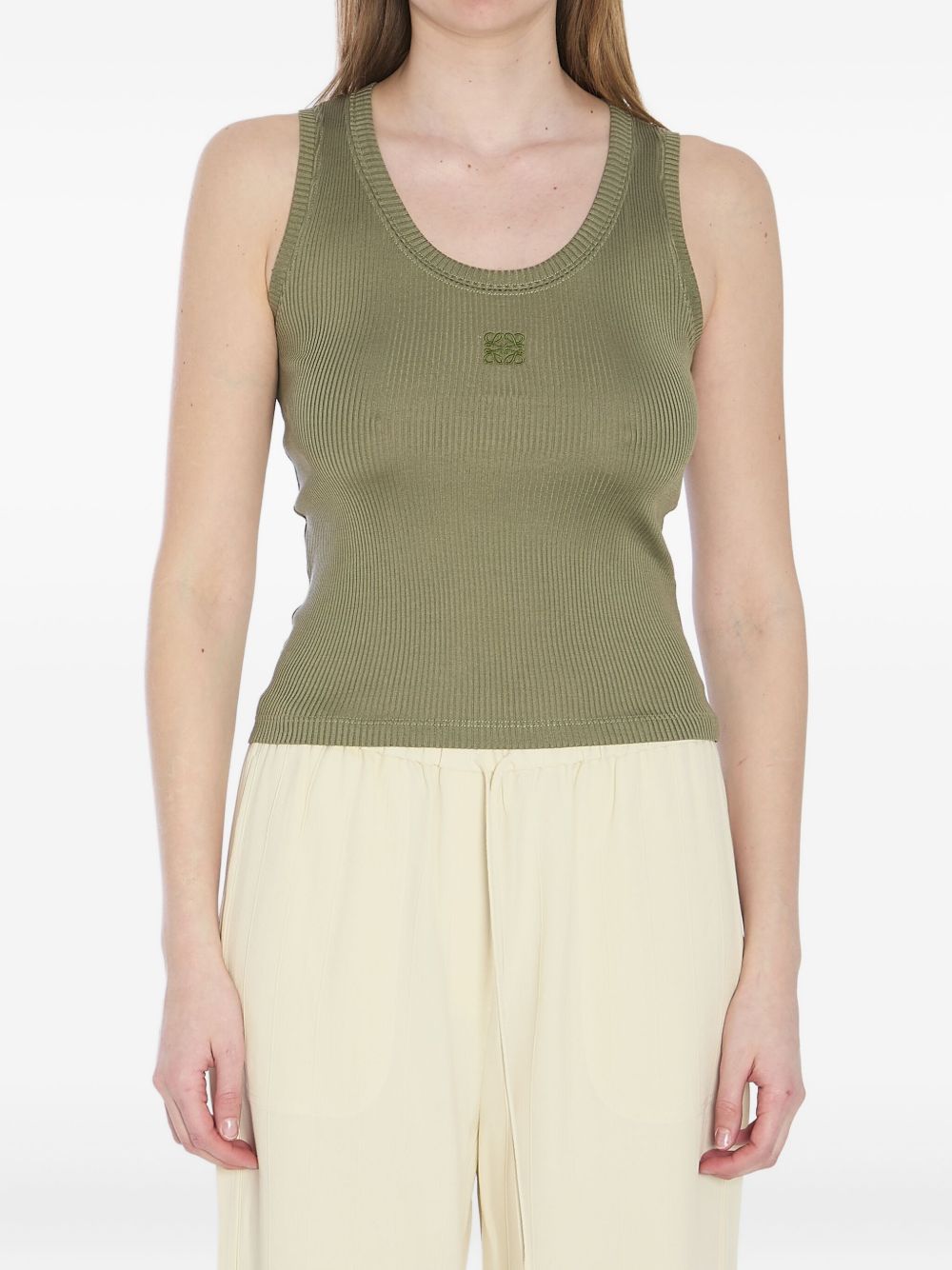 Loewe Top Kaki Silk