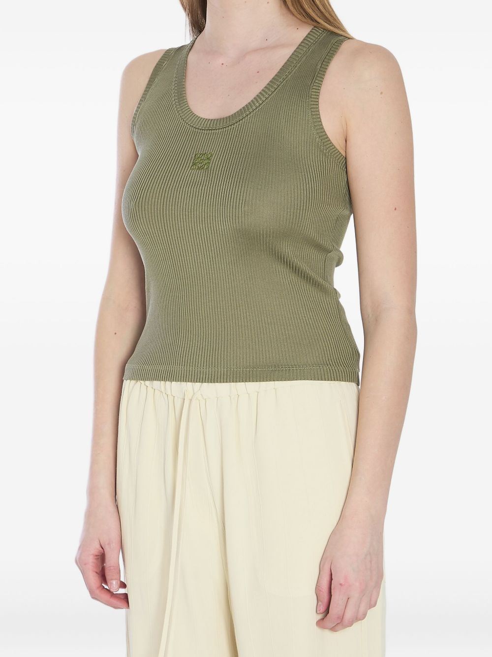 Loewe Top Kaki Silk
