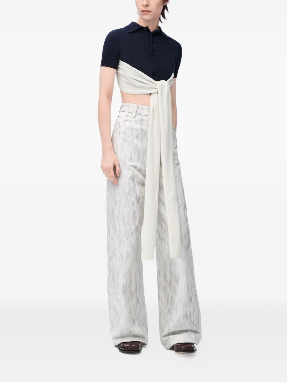 Loewe T-shirts and Polos Blue Wool Cashmere Polyamide
