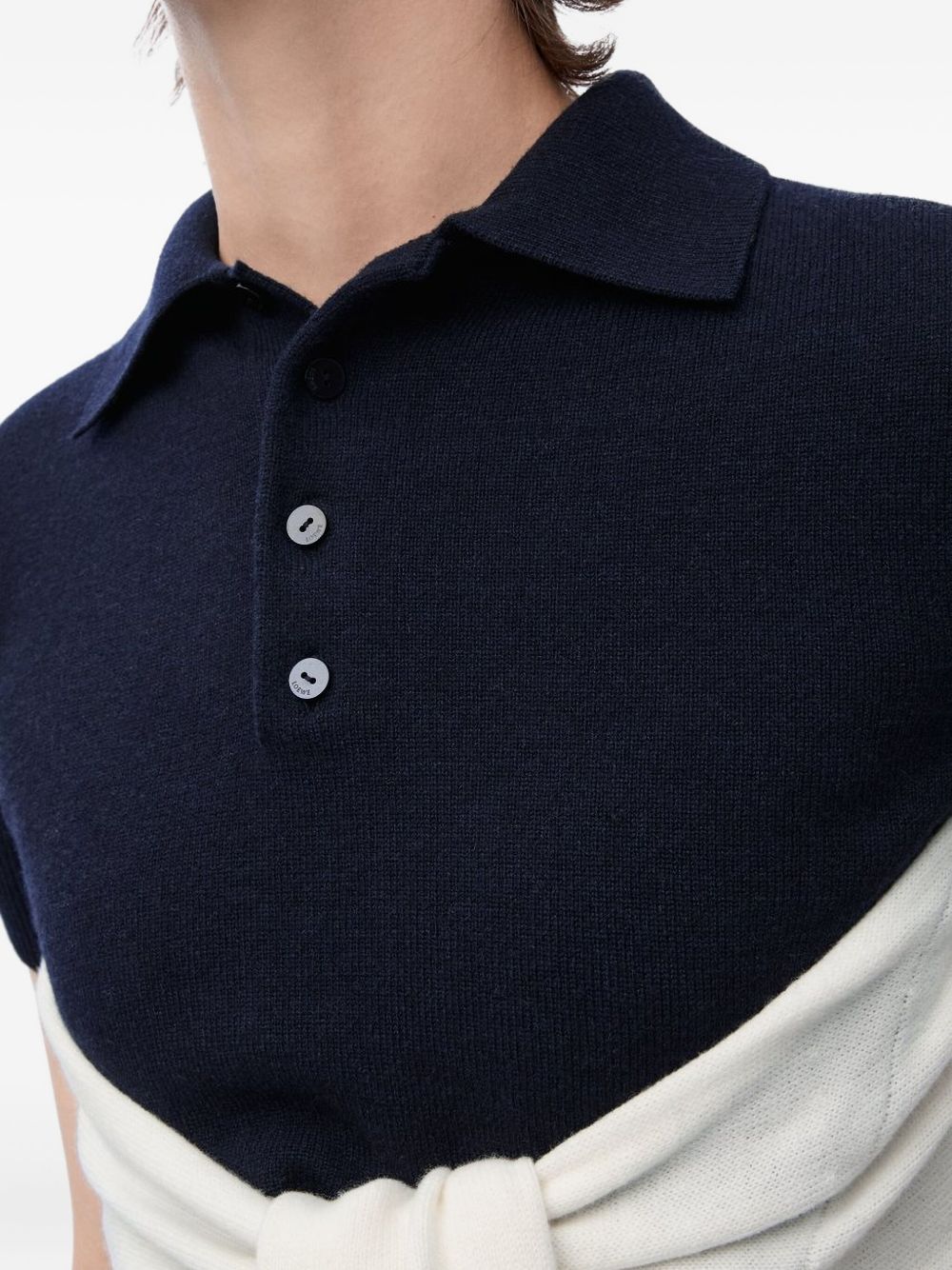 Loewe T-shirts and Polos Blue Wool Cashmere Polyamide