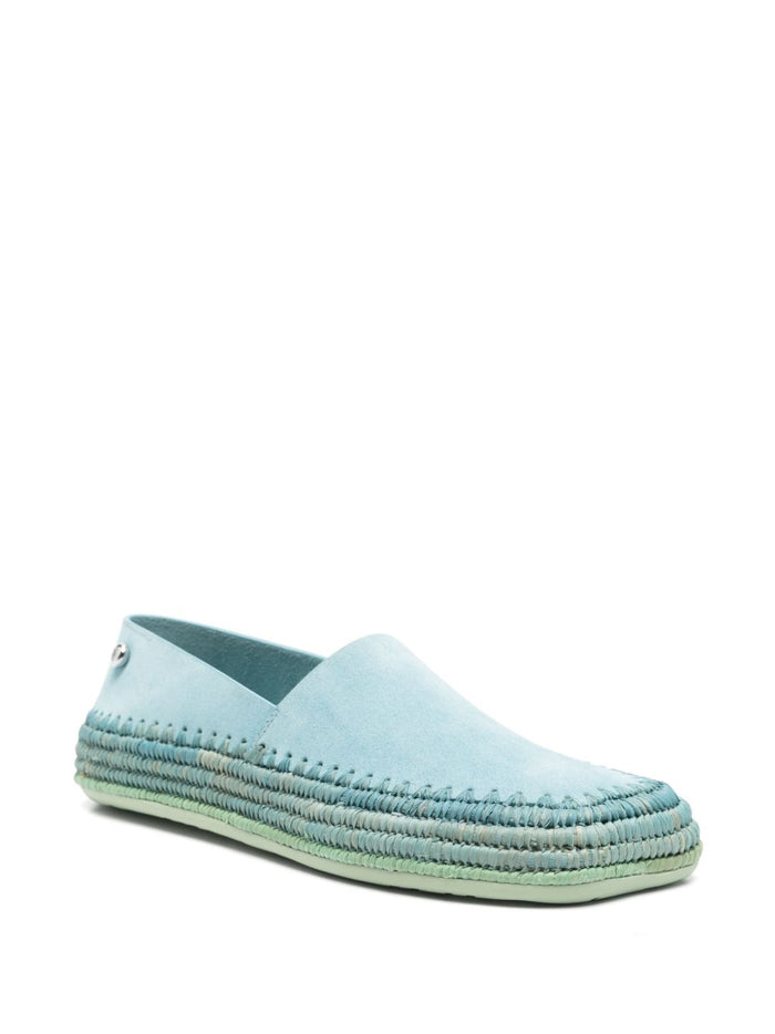 LOEWE PAULAS IBIZA Flat shoes Clear Blue Suede