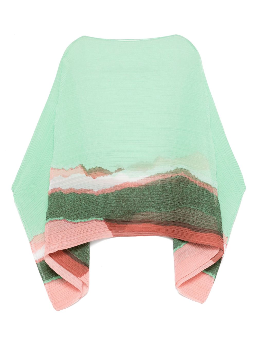 Pleats Please Scarfs Green Polyester