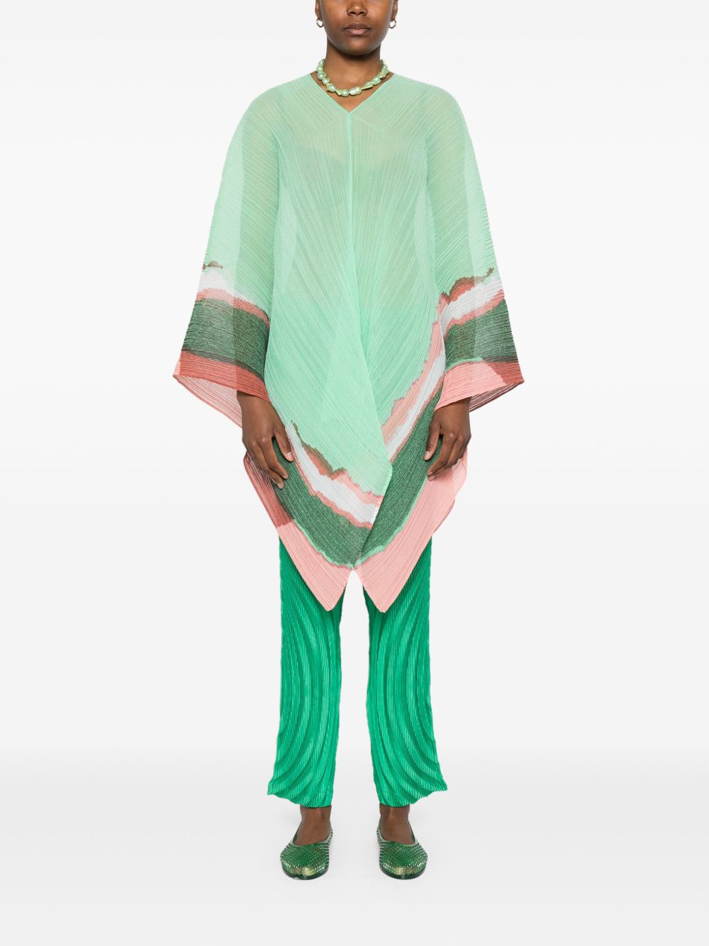 Pleats Please Scarfs Green Polyester