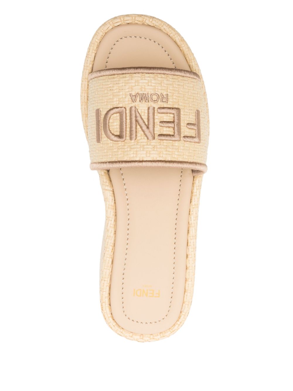 Fendi Sandals Beige Calf Leather