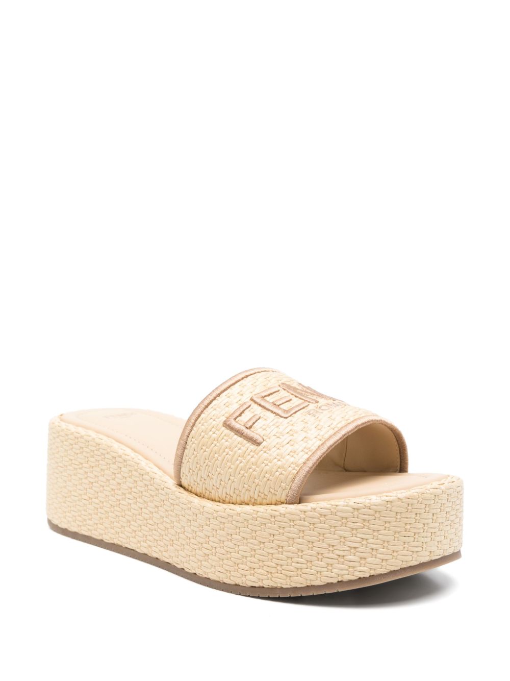 Fendi Sandals Beige Calf Leather