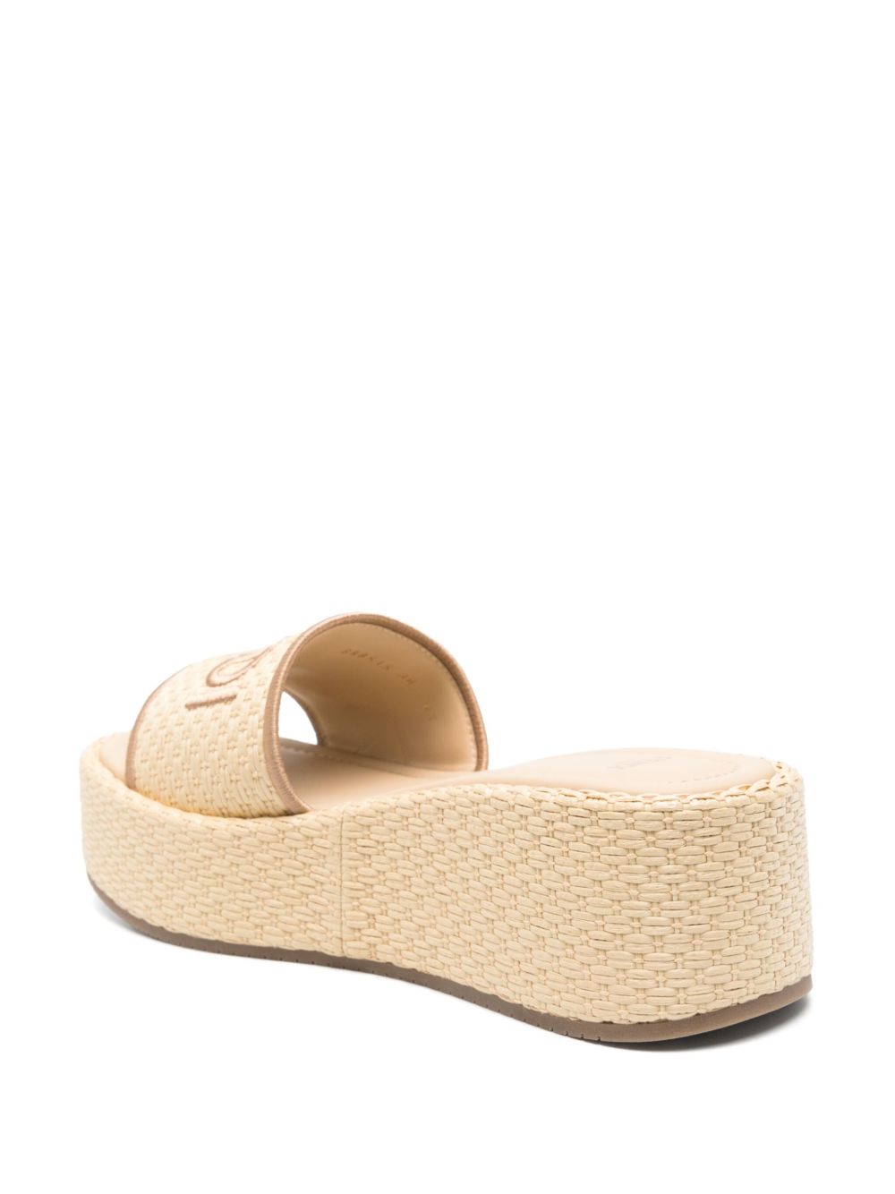 Fendi Sandals Beige Calf Leather